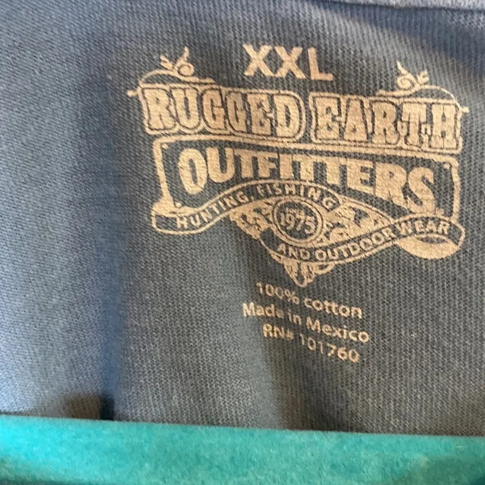 Rugged Earth Outfitters Tee Shirt Long Sleeve Graphic on Back Size XXL